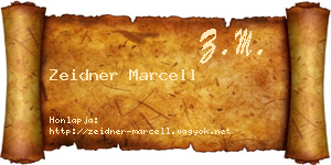 Zeidner Marcell névjegykártya